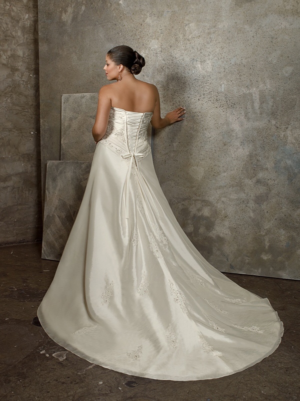 A-Line Suited for Plus-Size Brides Elegant Wedding Dress