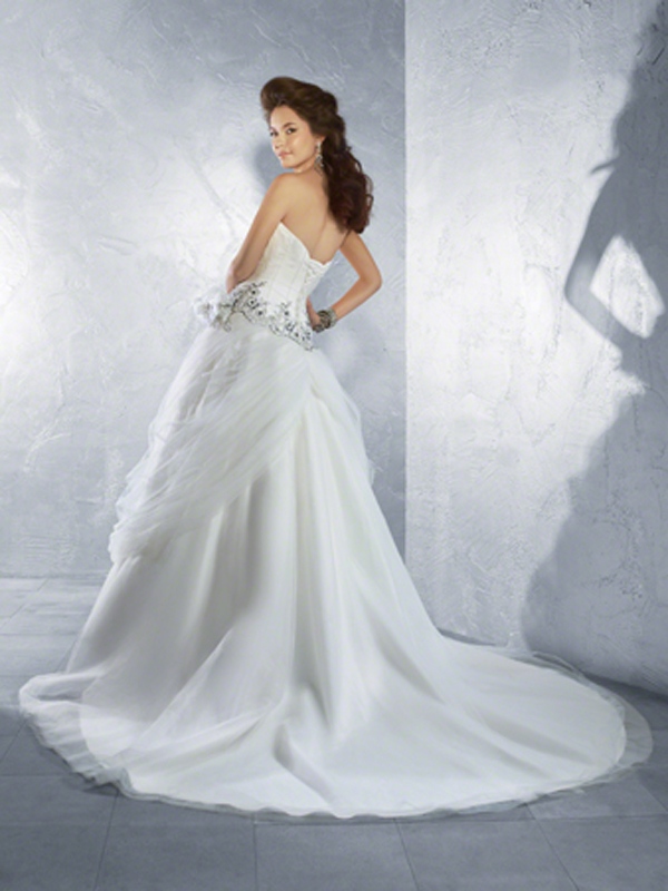 Lively Queen Anne Ball Gown of Tulle Overlay