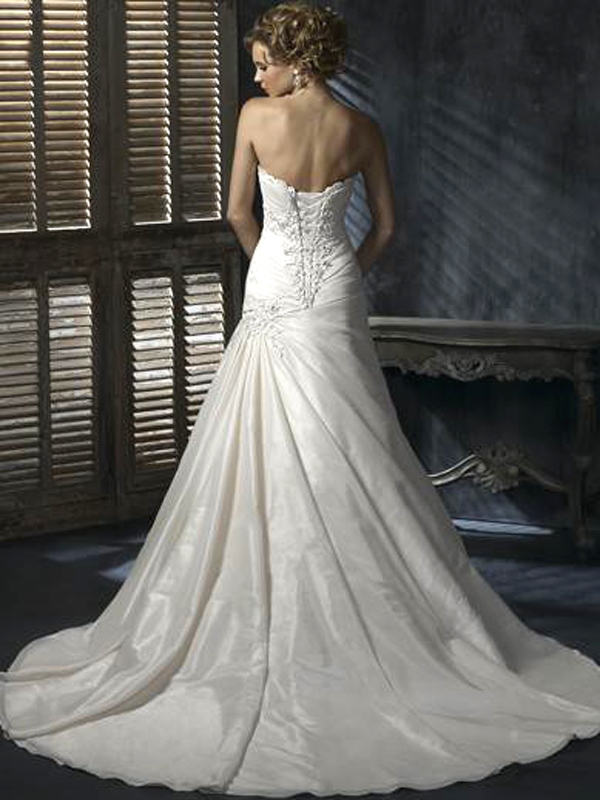 Strapless Taffeta A-Line Wedding Dress