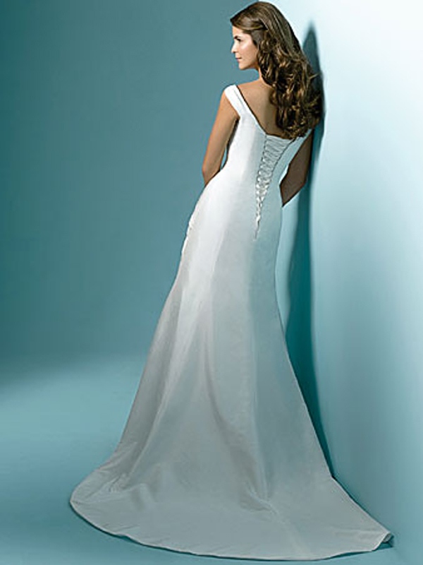 Off -The - Shoulder Vestido de tafetá de estilo princesa para Bridals Jardim