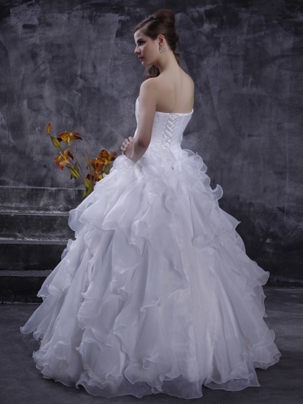 Legendary Ball Gown Pick-Up Dress of Strapless Neckline and Beading
