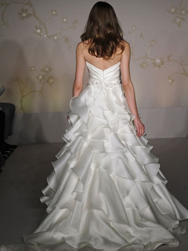 Ravishing Sweetheart Ruffled Gown of A-Line Dress