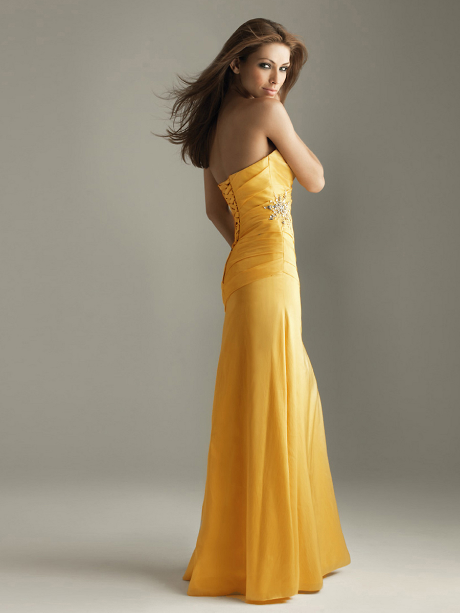 Fabulous Orange Taffeta Beaded Strapless Sweetheart Sleeveless Floor-Length Evening Dress