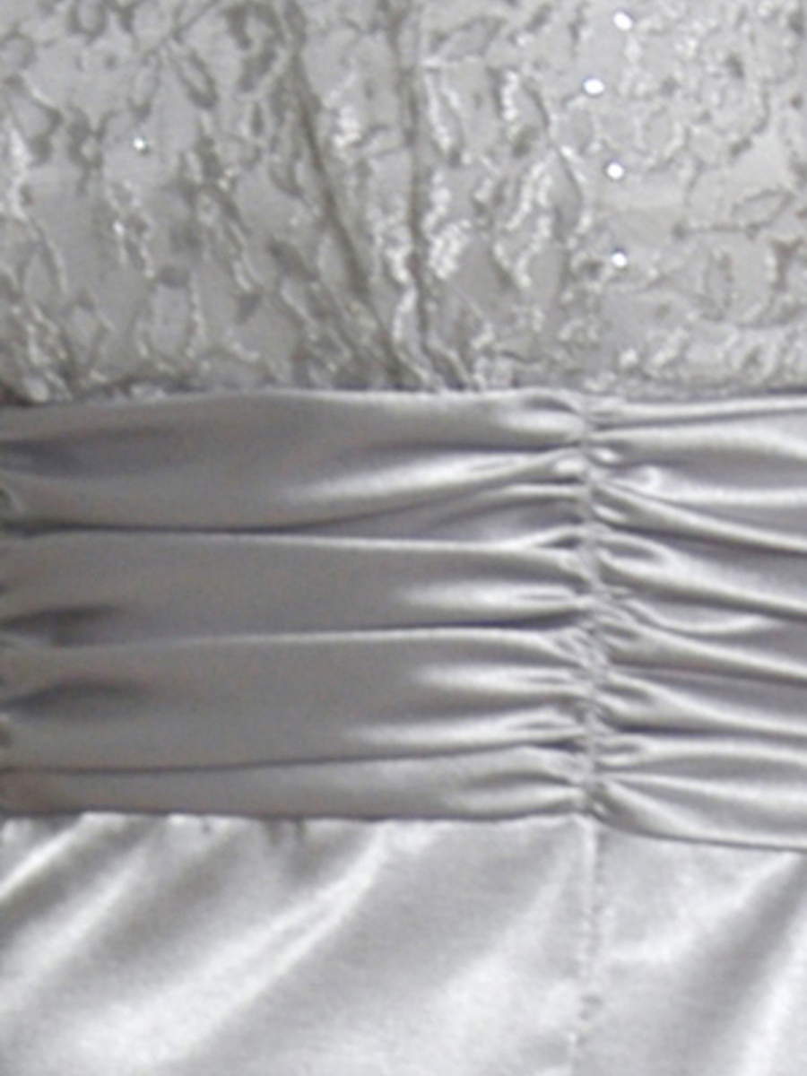 Short Lace Deep V Wide Straps Zipper sleeveless Top Dress with Empire Waistline