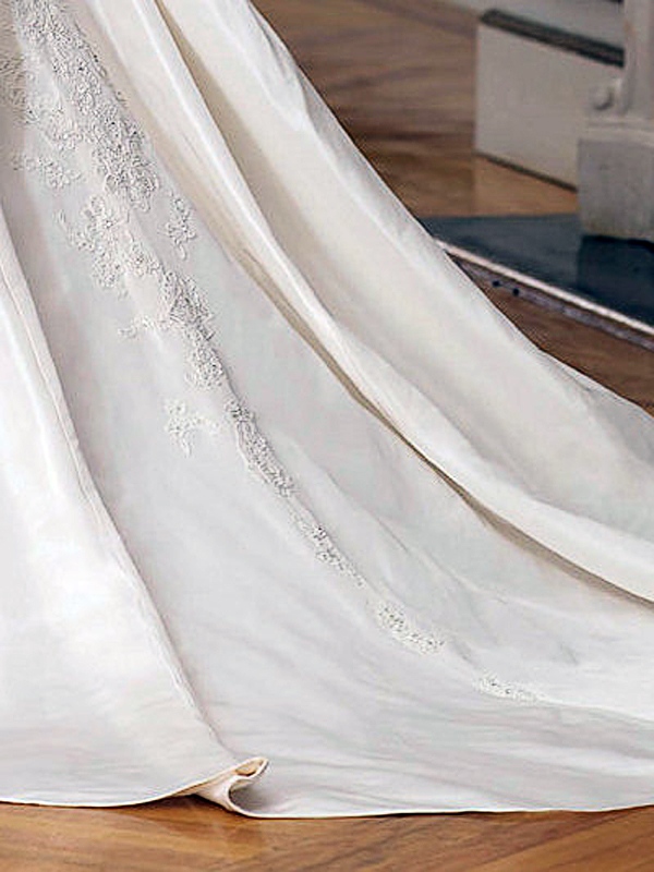 Best Seller Strapless Pleated Taffeta Bridal Gown