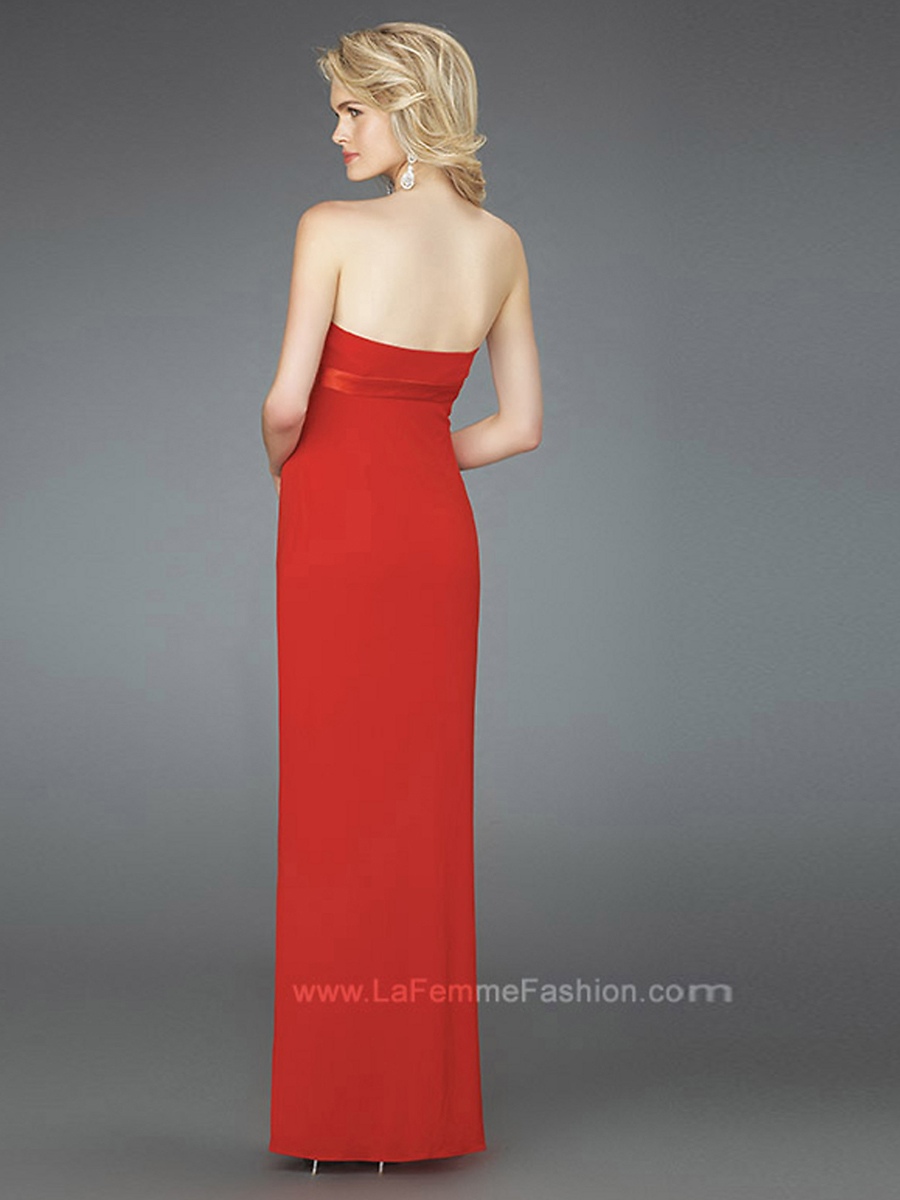 Querida Laranja Vermelho Vestido de dama de honra Chiffon de pino metálico na cintura Frente