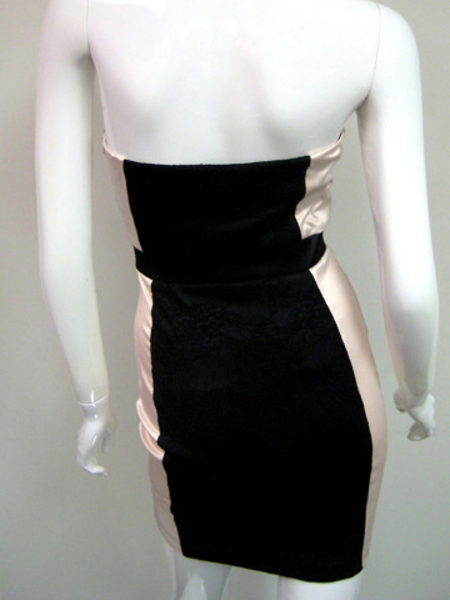 Strapless Sweetheart Neckline Natural Waistline Bow Ornament Mini Length Skirt Cocktail Dresses