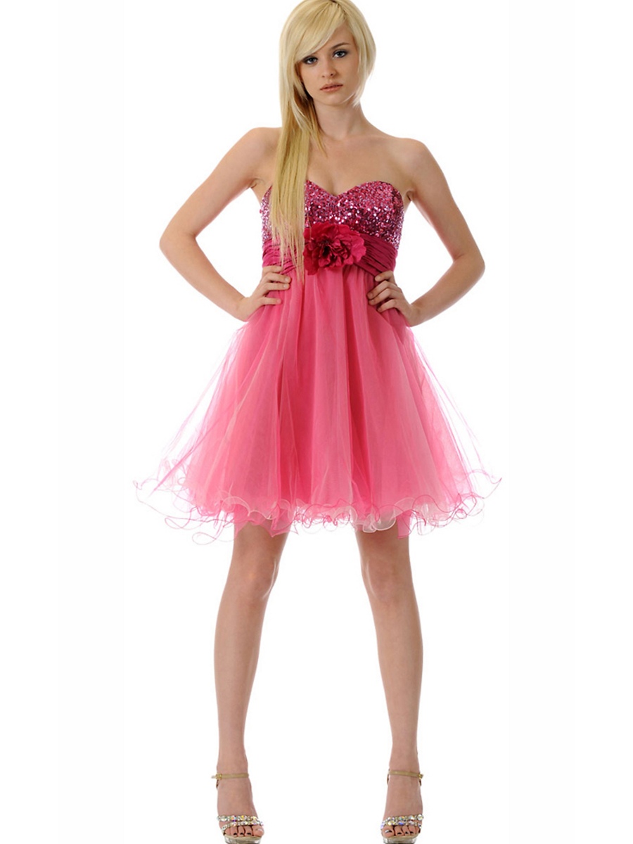 Enticing Sweetheart Neck Short Length A-Line Sequined Bodice and Blue Tulle Skirt Homecoming Dress