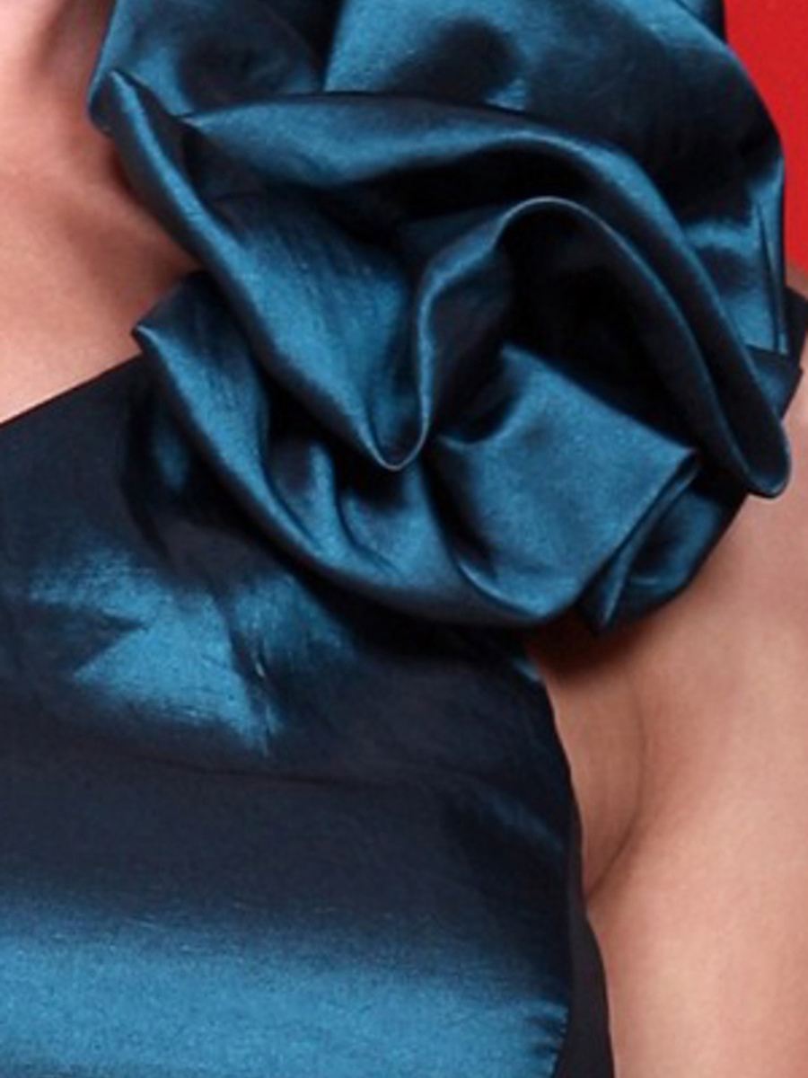 Adorable One-Shoulder Dark Navy or Grape Heavy Silky Taffeta Short Ball Gown Cocktail Gowns