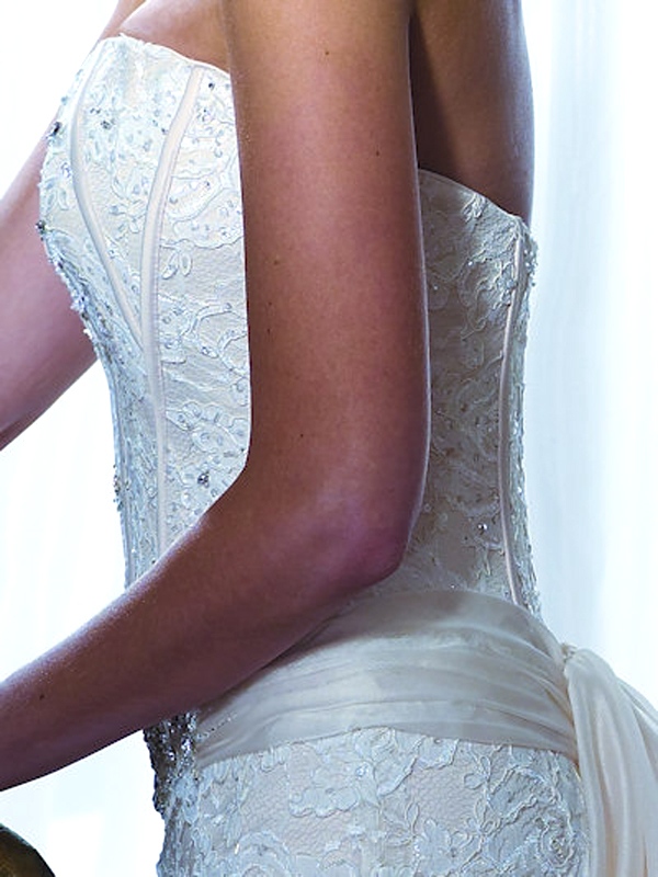 Vestido de boda Corded de la envoltura del cordón para el estilo 2012