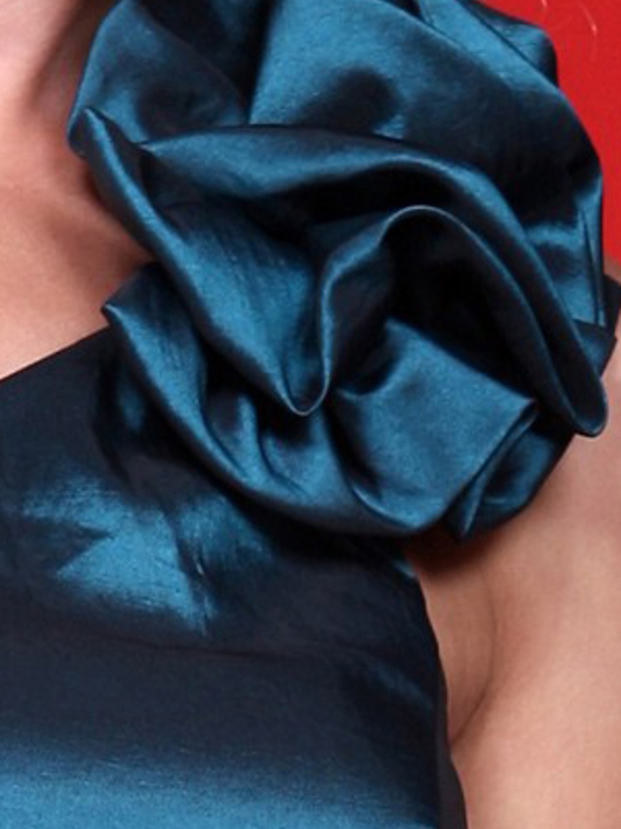 Mini Ball Gown Dark Navy or Grape Heavy Silky Taffeta One-Shoulder Crisscross Back Dress