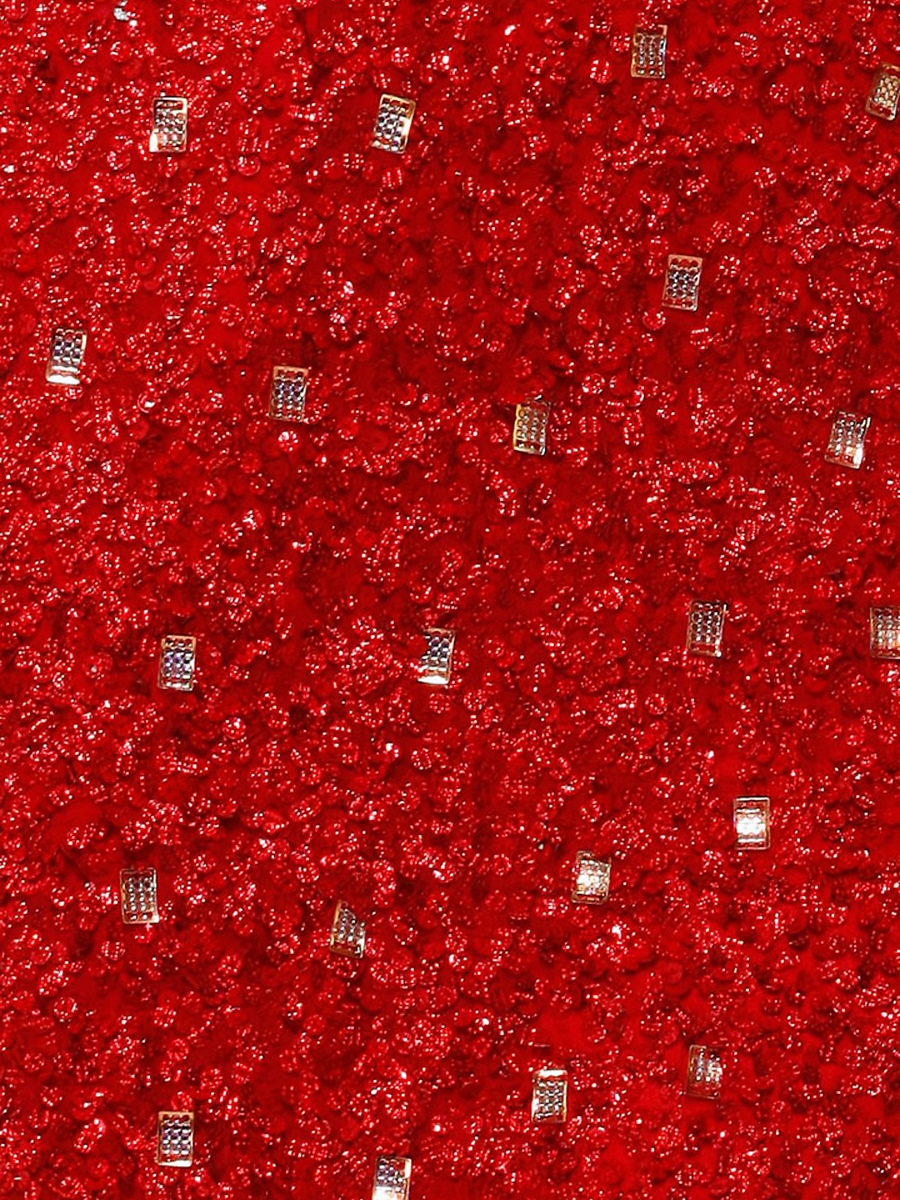 Bainha Curta Duração Strapless vestido de festa vermelho lantejoulas Cocktail de Beadwork Espalhadas