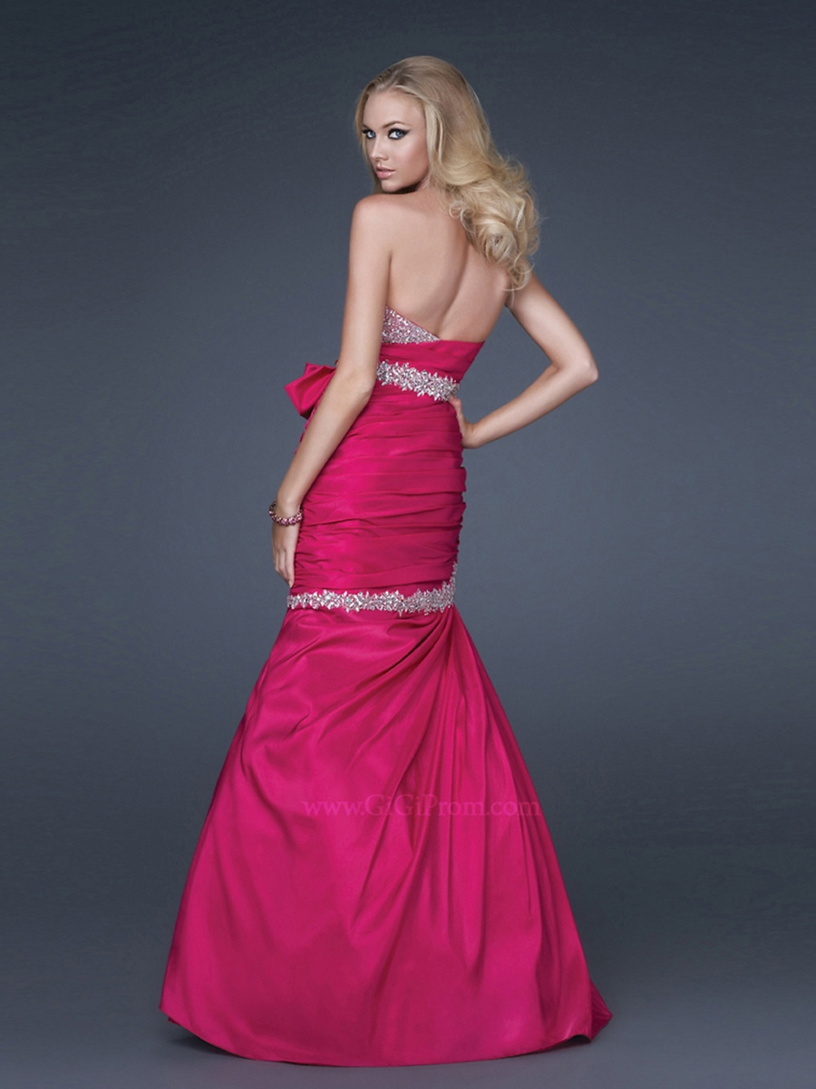 Mermaid Style Strapless Sweetheart Rhinestone Embellishment Full Length Celebrity Dresses