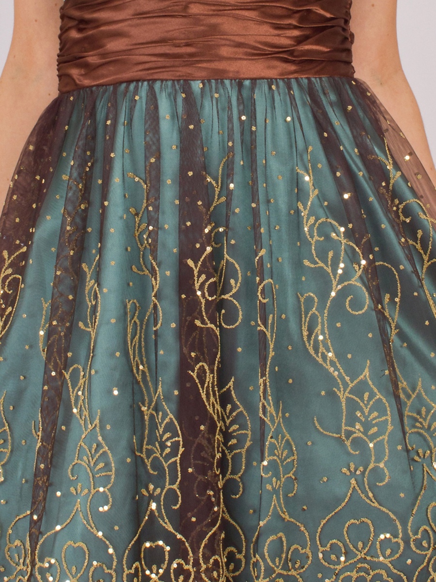 優雅なAラインシルエットストラップ蝶ネクタイの装飾ウェディングゲストドレス