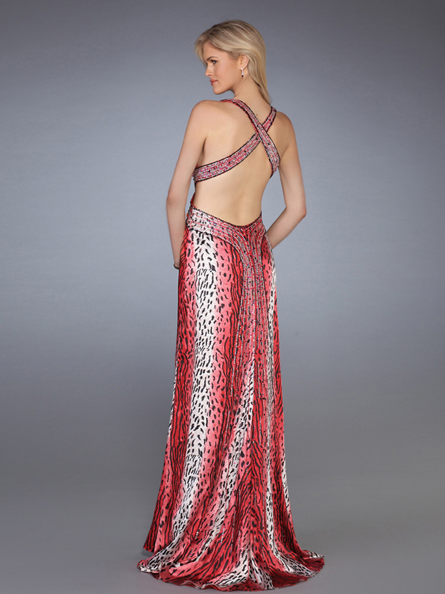 Anspruchsvolle A-Linie Stil Low V-Ausschnitt mit Pailletten Trim Ganzkörperansicht Abendkleider