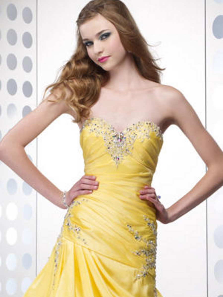 Fabulous elegante paillettes scollo a cuore A- linea pick -up Skirt Dresses Quinceanera