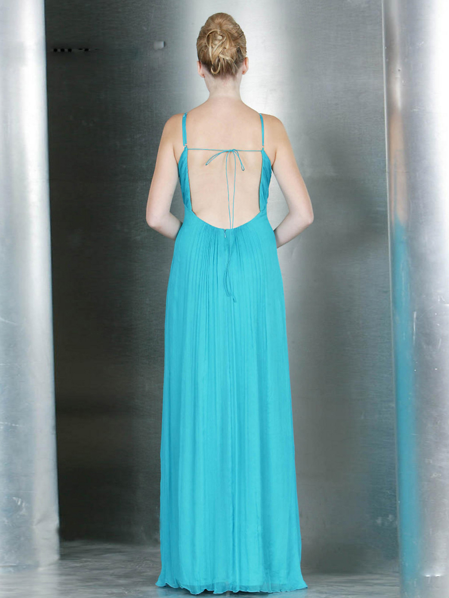 Elegant Sheath Style Halter Neckline Empire Waist and Full Length Skirt Evening Dresses