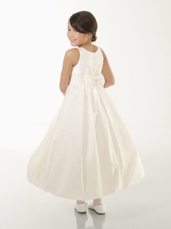 Charming Ballkleid Tee-Länge Taft Blumenmädchen Kleid mit gefrieste