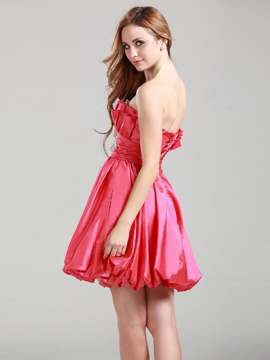 Off-Shoulder Stain Homecoming Dress with Belt