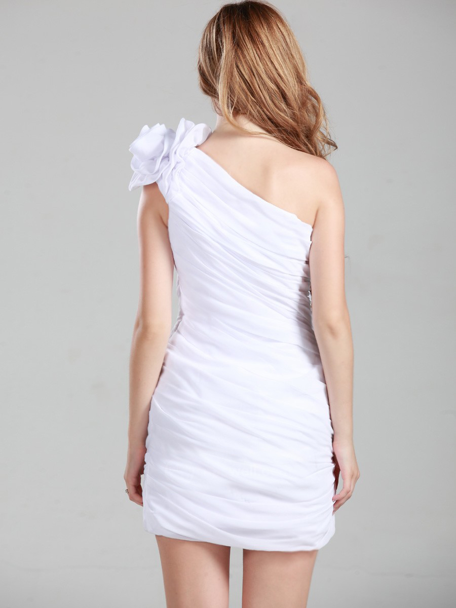 One-Shoulder Stain Homecoming Kleid