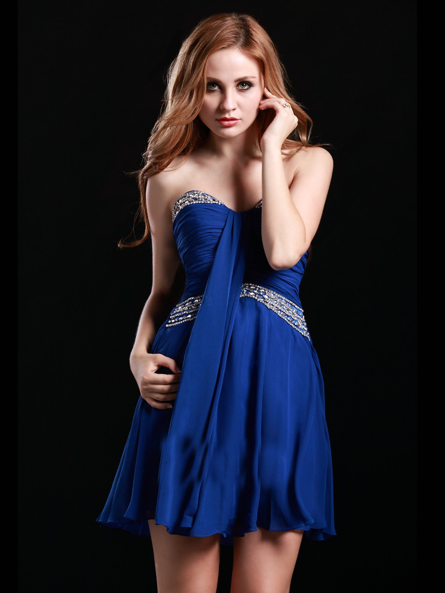 Off-Shoulder Stain Homecoming Dress with Sequins