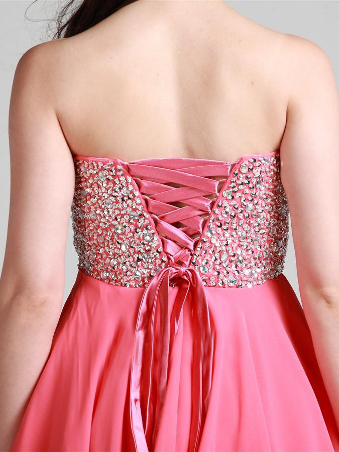 Off-Shoulder Stain Mini-Länge Homecoming Kleid mit synthetischen Diamanten