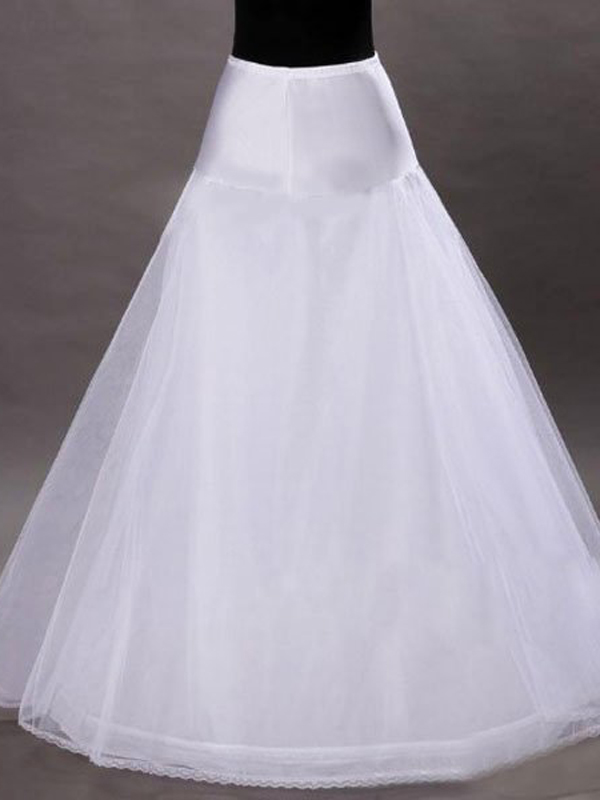 Pure White A-line abito da sposa Petticoat