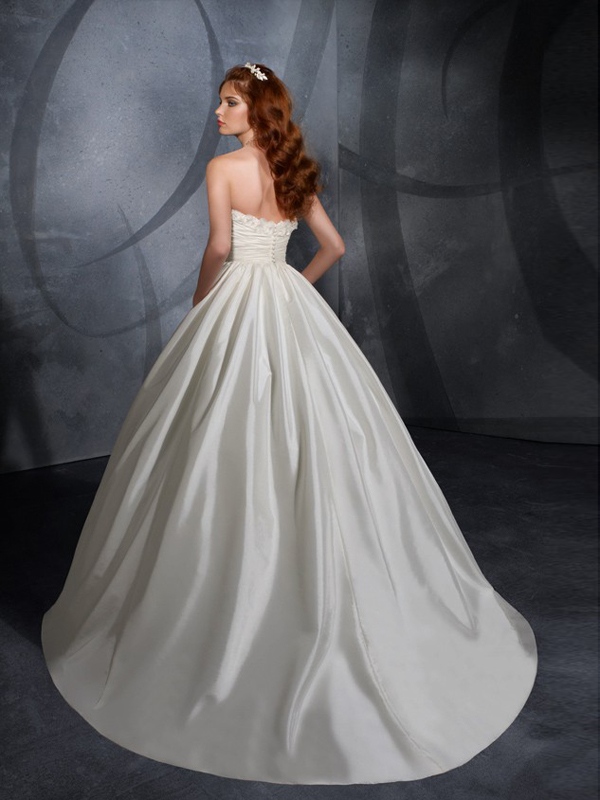 Замечательный тафта бальное платье без бретелек свадебное платье