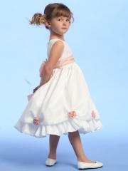 Ball Gown Sleeveless Flower Girl Dress with Bow
