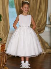Ball Gown Slik Chiffon White Flower Girl Dress
