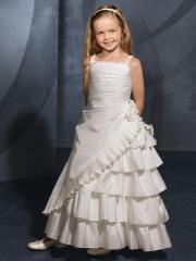 Cute Ball Gown Chiffon Flower Girl Dress with Embroidery