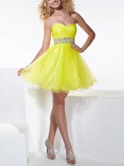 Off-Shoulder Short-Length Homecoming Dress with Sequins Waistband
