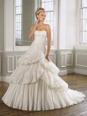 A-Line Adorned with Beading Embellishment Elegant Wedding Dress