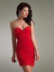A-Line Red Strapless Sweetheart Neckline Sleeveless Short Homecoming Dress