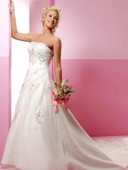 A-Line With Beading on Bodice Modern Wedding Dress