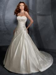 A-Line With Empire Waistline Decorated Elegant Wedding Dress