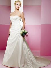 A-Line With Lace-Up Closure on Back Elegant Wedding Dress