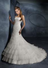 A-Line with Asymmetric Beading And Embroidery Wedding Dress