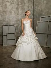 A-Line with Asymmetric Embroidery Embellishment Wedding Dress