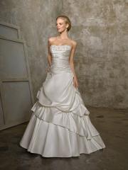 A-Line with Beaded And Embroidered Strapless Neckline Elegant Wedding Dress