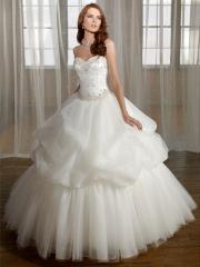 A-Line with Embroidery Embellishment on Sweetheart Neckline Wedding Dress