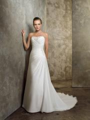 A-Line with Nobility in Chapel Train Wedding Dress