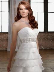A-Line with So Cute Sweetheart Neckline and Chapel Train Wedding Dress