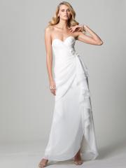 A-line Wedding Dress Features with Sweetheart Neckline Floral Bodice of Ankle-length