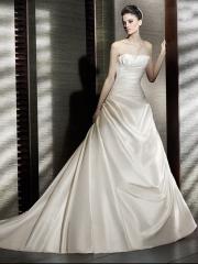 A-line in Chapel Train Designer Elegant 2011 Wedding Dress