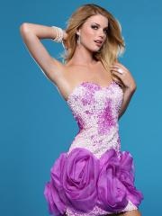 Affordable Sweetheart Lilac Sequined or Taffeta Short Length Cocktail Party Dress 2012