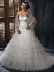 Amazing Ball Gown Strapless Sweetheart Tulle Horizontal Layers Wedding Dress