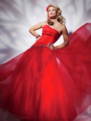 Amazing Scalloped Neck Floor Length Red Taffeta and Chiffon Beaded Celebrity Outwear