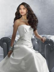Amazing Strapless Bow Sash Gown for Brides