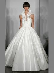 Amazing Taffeta Halter Ball Gown Wedding Dress